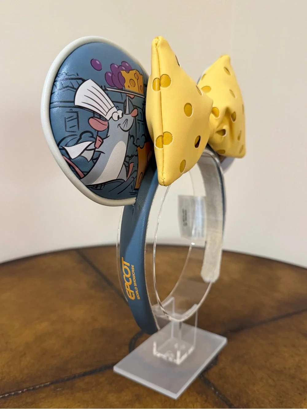 NEW DISNEY EPCOT FRANCE REMYS RATATOUILLE ADVENTURE EARS HEADBAND BIG CHEESE BOW